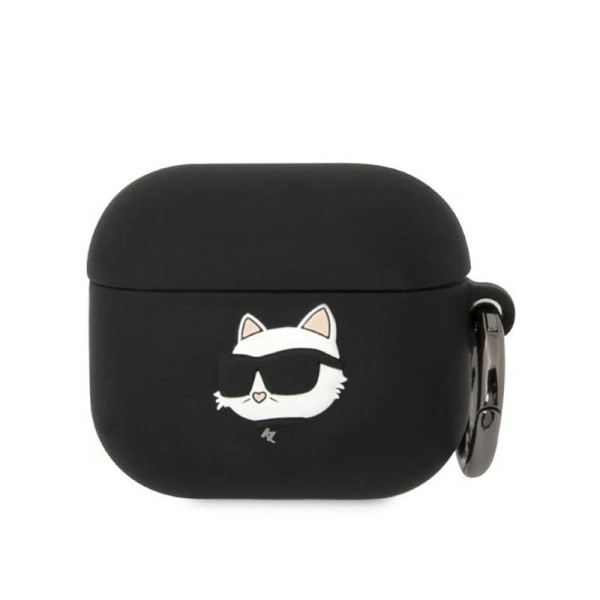 Etui Do AirPods 3 Karl Lagerfeld Silicone NFT Choupette Head 3D Czarny