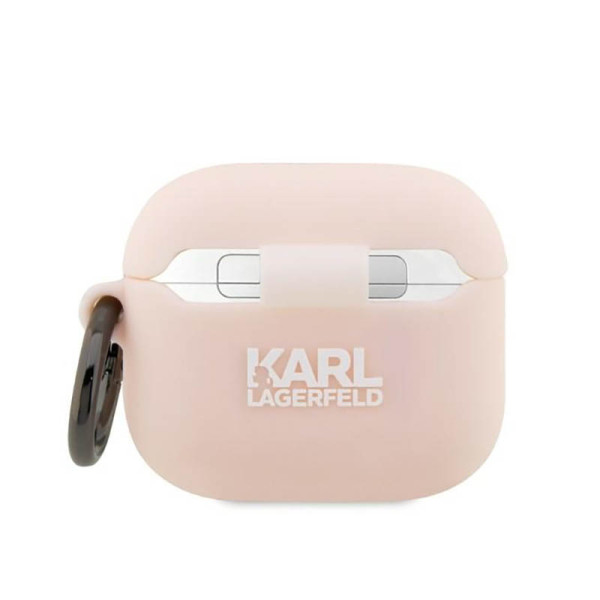 Etui Do AirPods 3 Karl Lagerfeld Silicone NFT Choupette Head 3D Różowy