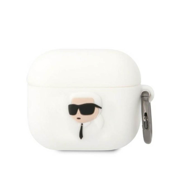 Etui Do AirPods 3 Karl Lagerfeld Silicone NFT Karl Head 3D Biały