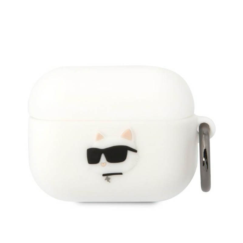 Etui Do AirPods Pro Karl Lagerfeld Silicone NFT Choupette Head 3D Biały