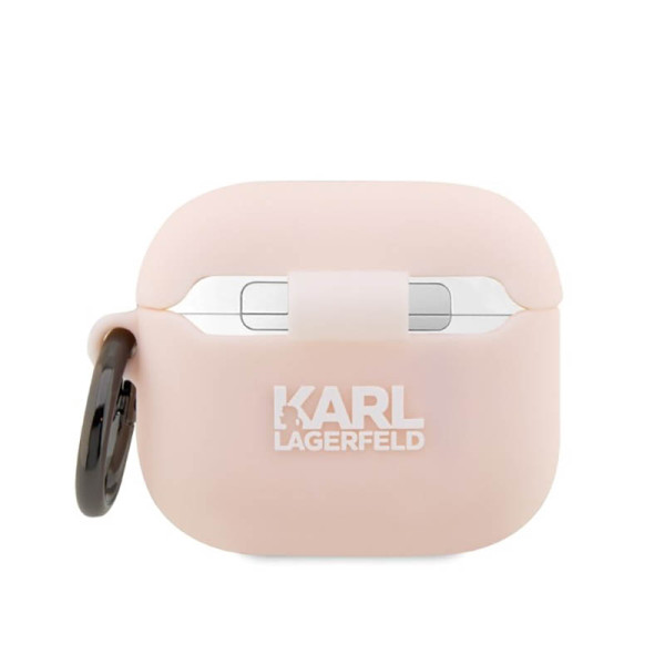 Etui Do AirPods 3 Karl Lagerfeld Silicone NFT Karl Head 3D Różowy