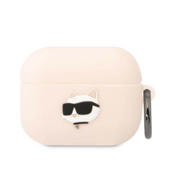Etui Do AirPods Pro Karl Lagerfeld Silicone NFT Choupette Head 3D Różowy