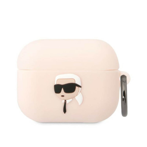 Etui Do AirPods Pro Karl Lagerfeld Silicone NFT Karl Head 3D Różowy