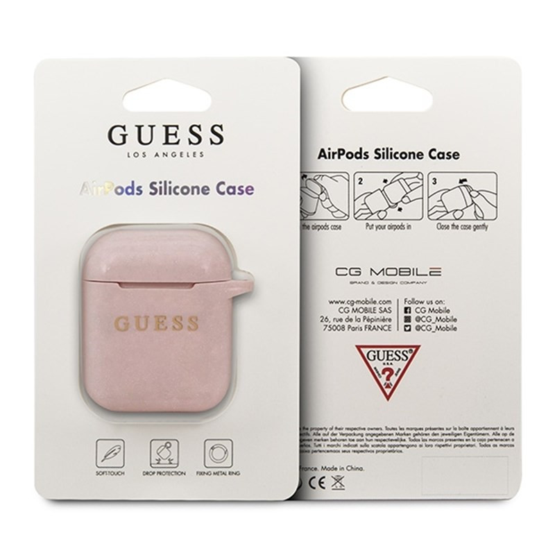 Etui Do AirPods Guess Silicone Case Różowy
