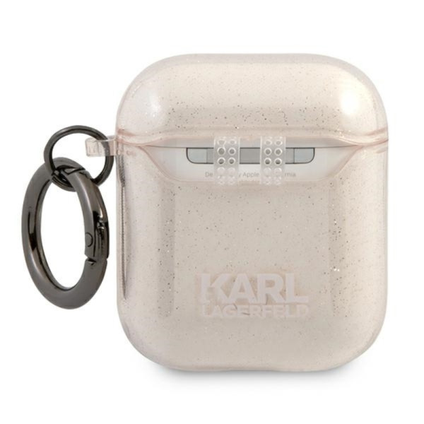 Etui Do AirPods Karl Lagerfeld Choupette Head Glitter Złoty