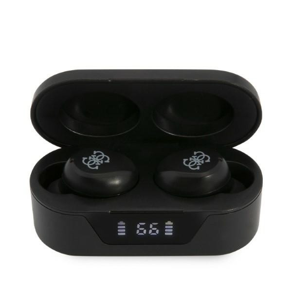 Słuchawki Tws + Etui Ładujące Guess True Wireless Earphones Bt5.0 5H Czarny
