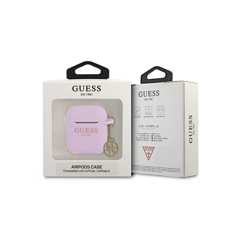 Etui Do AirPods Guess 4G Charms Silicone Case...