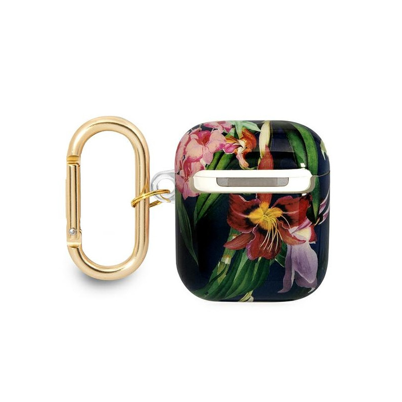 Etui Do AirPods 1 / 2 Gen Guess Flower Niebieski