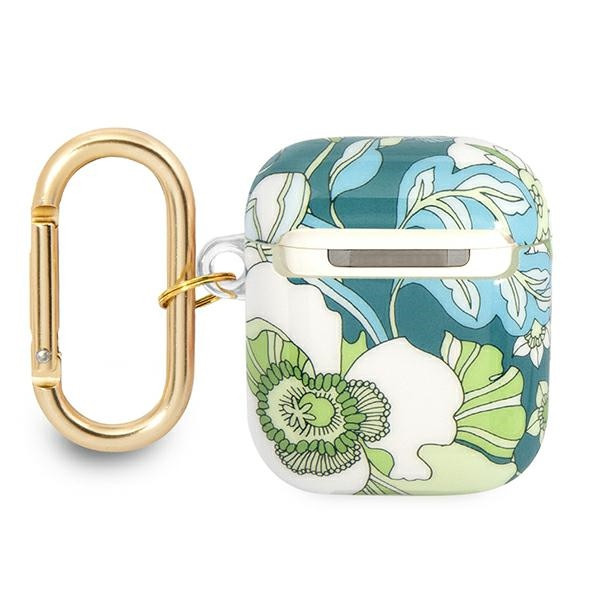 Etui Do AirPods 1 / 2 Gen Guess Flower Zielony