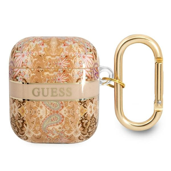 Etui Do AirPods 1 / 2 Gen Guess Paisley Złoty