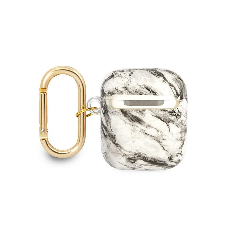 Etui Do AirPods 1 / 2 Gen Guess Marble Strap Szary