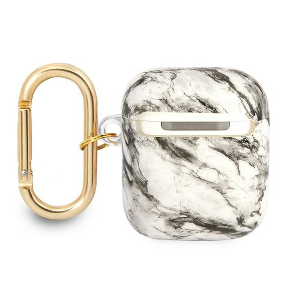 Etui Do AirPods 1 / 2 Gen Guess Marble Strap Szary