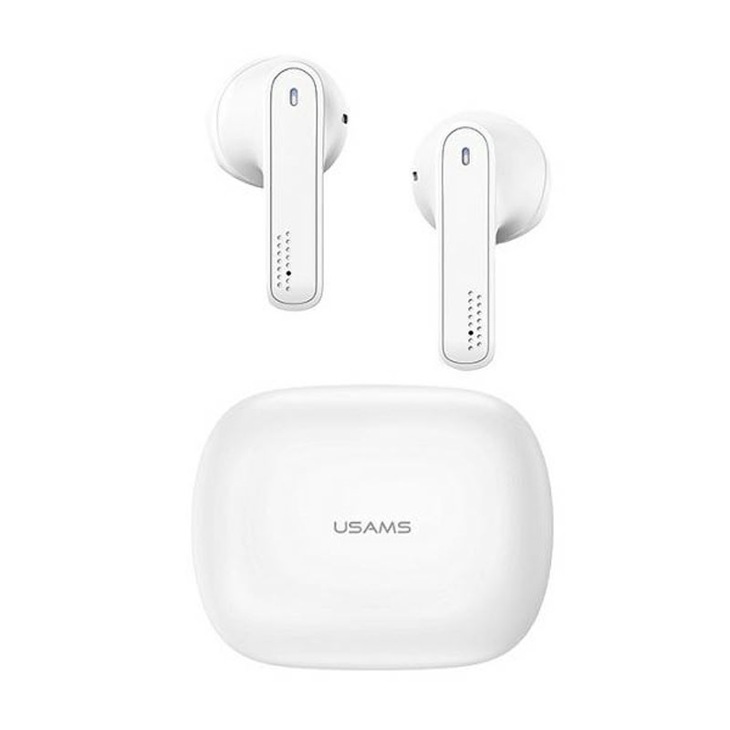 Słuchawki Bluetooth 5.0 Tws + Etui Ładujące Usams Sm Series Biały