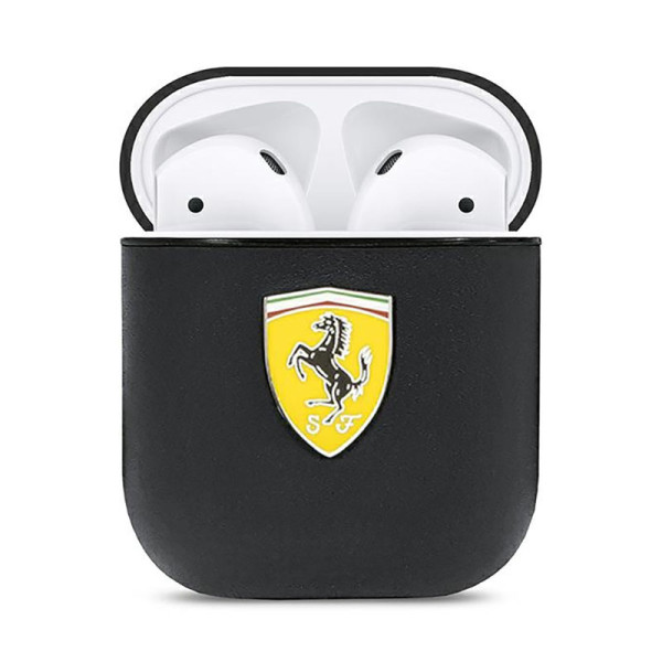 Etui Do AirPods 1 / 2 Gen Ferrari On Track Leather Czarny
