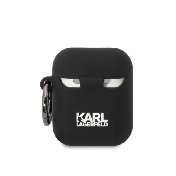 Etui Do AirPods 1 / 2 Gen Karl Lagerfeld Silicone NFT Choupette Head 3D Czarny