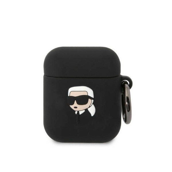 Etui Do AirPods 1 / 2 Gen Karl Lagerfeld Silicone NFT Karl Head 3D Czarny