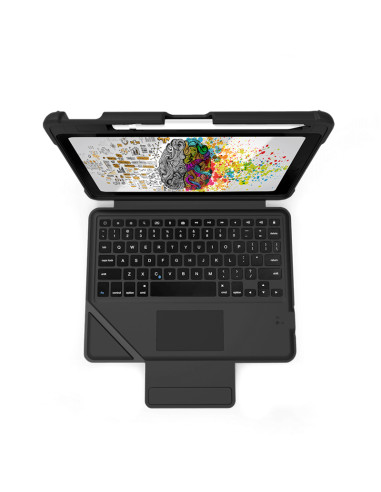 Etui Z Klawiaturą I Gładzikiem Do iPad 10.2 " ( 2019-2021 ) Mil-Std-810G STM Dux Keyboard Trackpad Case Czarny