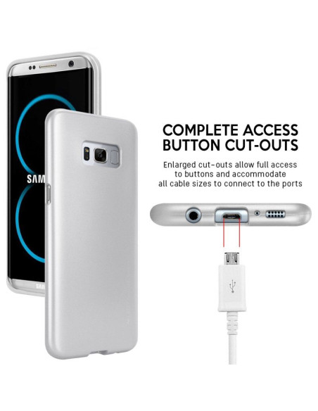 Etui Do Samsung Galaxy S8+ Mercury I-Jelly Srebrny