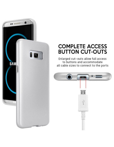 Etui Do Samsung Galaxy S8 Mercury I-Jelly Srebrny