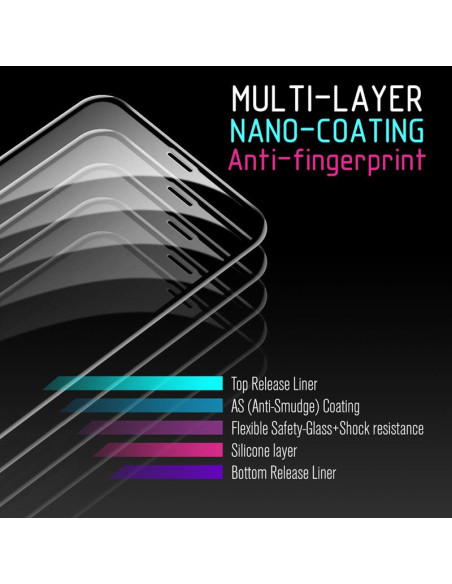Szkło Hybrydowe 9H Na Cały Ekran Samsung Galaxy A80 / A90 Crong 7D Nano Flexible Glass
