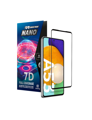 Szkło Hybrydowe 9H Na Cały Ekran Samsung Galaxy A53 5G Crong 7D Nano Flexible Glass