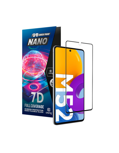 Szkło Hybrydowe 9H Na Cały Ekran Samsung Galaxy M52 5G Crong 7D Nano Flexible Glass