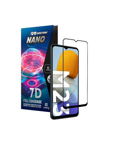 Szkło Hybrydowe 9H Na Cały Ekran Samsung Galaxy M23 5G Crong 7D Nano Flexible Glass