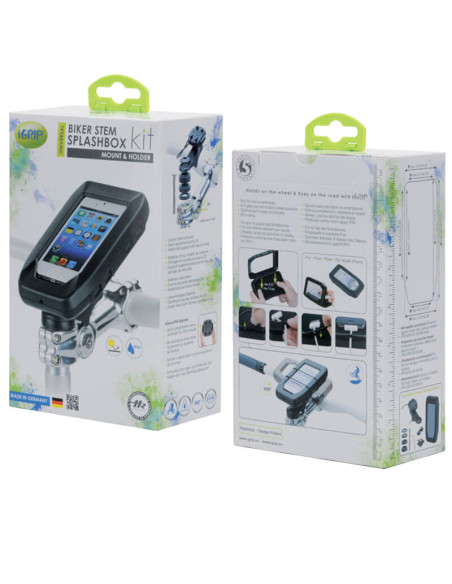 Uchwyt Uniwersalny Rowerowy Do Smartfonów iGrip Universal Biker Stem Splashbox Czarny