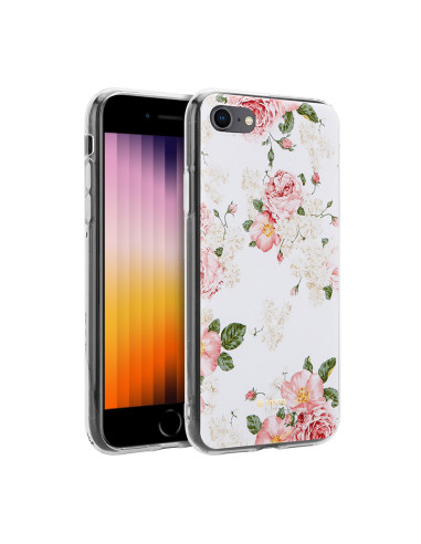 Etui Do iPhone SE ( 2022 / 2020 ) / 8 / 7 Crong Flower Case Biały