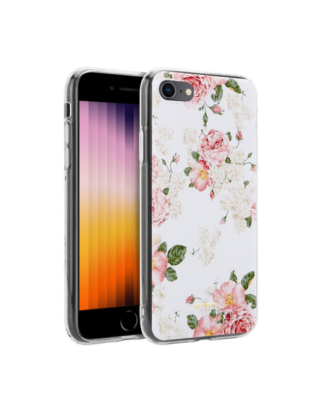 Etui Do iPhone SE ( 2022 / 2020 ) / 8 / 7 Crong Flower Case Biały