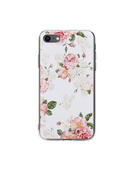 Etui Do iPhone SE ( 2022 / 2020 ) / 8 / 7 Crong Flower Case Biały