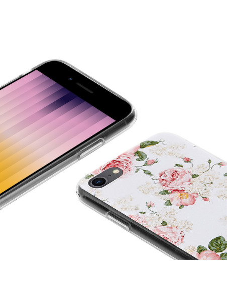 Etui Do iPhone SE ( 2022 / 2020 ) / 8 / 7 Crong Flower Case Biały