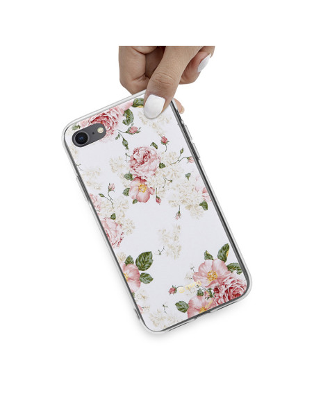 Etui Do iPhone SE ( 2022 / 2020 ) / 8 / 7 Crong Flower Case Biały