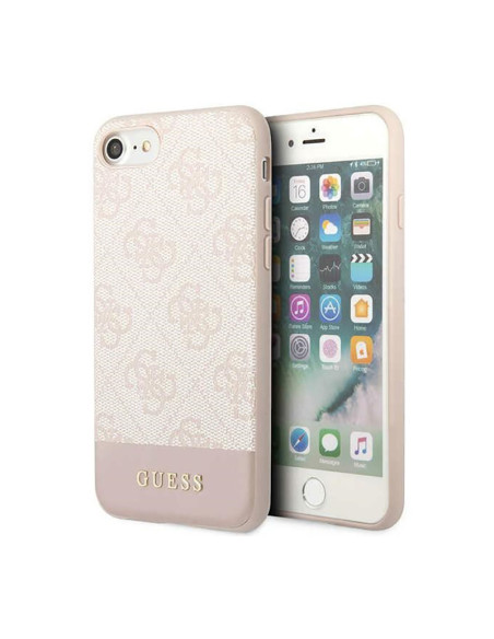 Etui Do iPhone iPhone SE ( 2022 / 2020 ) / 8 / 7 Guess 4G Bottom Stripe Collection Różowy