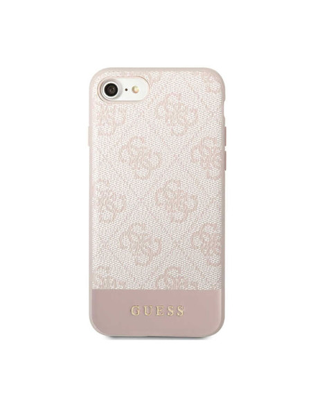 Etui Do iPhone iPhone SE ( 2022 / 2020 ) / 8 / 7 Guess 4G Bottom Stripe Collection Różowy
