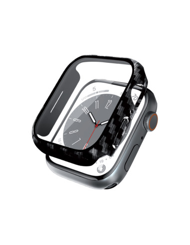 Etui Ze Szkłem Do Apple Watch 41 mm Crong Hybrid Watch Case Czarny