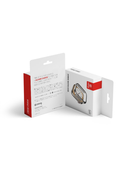 Etui Ze Szkłem Do Apple Watch 40 mm Crong Hybrid Watch Case Srebrny