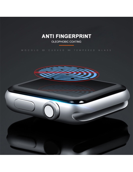Szkło Ochronne Na Ekran Apple Watch 41 mm Mocolo 3D Glass Full Glue