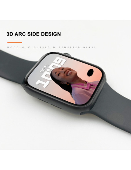 Szkło Ochronne Na Ekran Apple Watch 41 mm Mocolo 3D Glass Full Glue