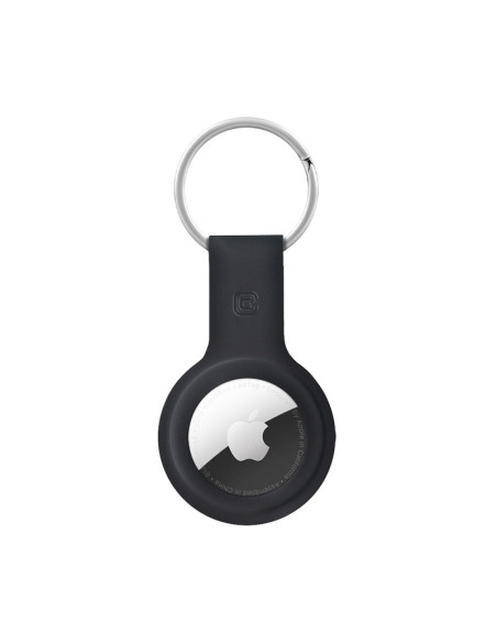 Etui Ochronne Brelok Do Apple AirTag Crong Silicone Case With Key Ring Czarny