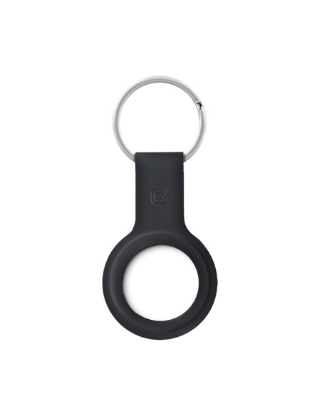 Etui Ochronne Brelok Do Apple AirTag Crong Silicone Case With Key Ring Czarny