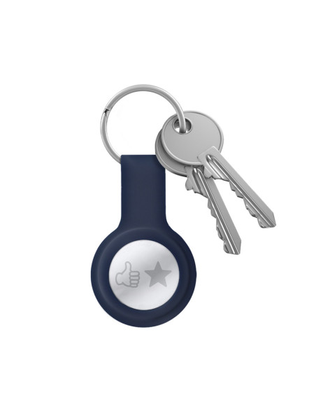 Etui Ochronne Brelok Do Apple AirTag Crong Silicone Case With Key Ring Niebieski