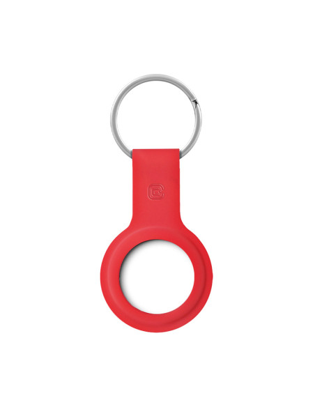 Etui Ochronne Brelok Do Apple AirTag Crong Silicone Case With Key Ring Czerwony