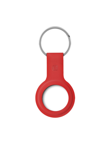 Etui Ochronne Brelok Do Apple AirTag Crong Silicone Case With Key Ring Czerwony