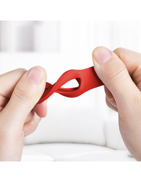 Etui Ochronne Brelok Do Apple AirTag Crong Silicone Case With Key Ring Czerwony