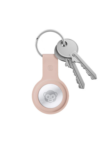 Etui Ochronne Brelok Do Apple AirTag Crong Silicone Case With Key Ring Różowy