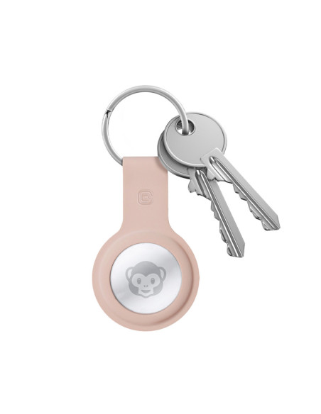 Etui Ochronne Brelok Do Apple AirTag Crong Silicone Case With Key Ring Różowy