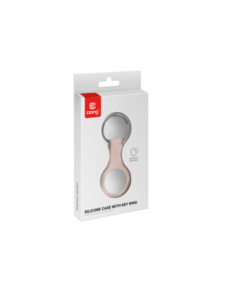 Etui Ochronne Brelok Do Apple AirTag Crong Silicone Case With Key Ring Różowy