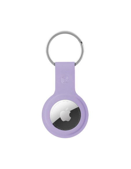 Etui Ochronne Brelok Do Apple AirTag Crong Silicone Case With Key Ring Fioletowy