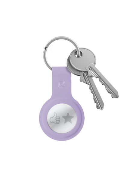 Etui Ochronne Brelok Do Apple AirTag Crong Silicone Case With Key Ring Fioletowy
